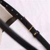 Productos hermosos de principios de primavera, lugar de trabajo capaz, cinturón delgado de cuero, hebilla pequeña ovalada dorada retro, piel de vaca, cinturón de cintura estrecha versátil