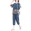 Traje Deportivo Casual Elegante para Adelgazar que Cubre la Barriga de Manga Corta de Talla Grande Holgado de Moda para Reducir la Edad de Sudeste Asiático