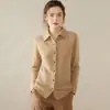 Suéter Cardigan de Cachemira para Mujer Otoño/Invierno 2026 Blusa Diseño Versátil Tejido de Lana