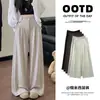 Calça de terno feminina estilo coreano, relaxada e casual, para primavera e outono