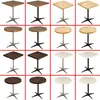 Mesa Cuadrada de Color Nogal para Uso Doméstico, Mesa de Comedor para Uso Comercial, Mesa de Comedor de Madera Maciza para Restaurantes, Mesa de Comedor de Pizarra para Restaurantes de Comida Rápida