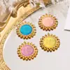 Joyería Transfronteriza Collar Sencillo Colgante Accesorios para Mujer Sol Cara Sonriente Cadena de Suéter Colgante Acero Inoxidable Joyería Versátil