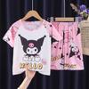 Pijama infantil de estilo coreano transfronteiriço verão pijama infantil de manga curta terno meninas tamanho e grande bebê infantil comércio exterior desgaste doméstico