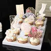 Decoração de Cupcake Feliz Dia dos Namorados Chinês Estilo Chinês Antigo Pássaro Alado Dia dos Namorados Aniversário Leque Dobrável Cartão de Inserção