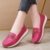 Sapatos transfronteiriços de tamanho grande 36-44 tamanho casual sapatos de feijão plano fivela de metal sapatos femininos sapatos mãe quatro estações mocassins