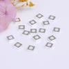 Folheado a ouro 14K com preservação de cor, arruela quadrada de cobre, espaçador quadrado pequeno, pulseira, colar, acessórios para joias DIY, atacado