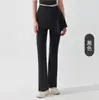 Conjunto Desmontable de Dos Piezas de Pantalones Acampanados de Yoga con Sensación de Segunda Piel con Falda de Cintura Alta que Cubre la Cadera, Pantalones de Yoga Deportivos para Uso al Aire Libre, Pantalones Acampanados para Fitness