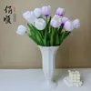 Flor de Tulipán Artificial Tallo Único Flor Artificial Uso Comercial Sala de Estar Planta Verde Decoración Accesorio de Escritorio