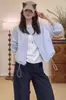 Jaqueta Baseball Feminina Fina, Única e Estilosa, Nova Coleção Primavera 2026 Estilo Coreano, Toque de Luxo, Jaqueta Cropped Petite