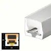 Tira de Luz LED de Silicona 24V Luz Lineal de Ambiente Extruida Integrada Empotrada Flexible para Exterior Impermeable Luz de Estilo