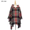 Comércio Exterior Primavera, Outono e Inverno Xadrez Comprimento Médio com Capuz Xale Estilo Europeu e Americano Natal Fio Loop Manto Xale de Poliéster