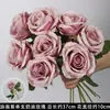 Material de flor roxa de haste única Flores de simulação para casamento Flores para arranjo de chão Arranjo de flores Decoração de teto para salão de casamento Arte de flores artificiais para casa