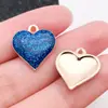 Colgante de aleación de gota de aceite 20 sirena del mar azul oscuro estrella de mar amor rayo accesorios para joyería hecha a mano DIY