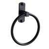 Aluminio Espacial Plástico Rociado Nórdico Baño Negro Toallero Anillo para Toalla de Baño Adhesivo de Pared Montado Sin Perforaciones Anillo Colgante