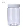 Botella cilíndrica de 700 ml para té frío, almacenamiento de alimentos para mascotas, botella de plástico, tapa de rosca plana sellada, botella transparente para bebidas