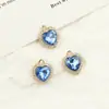 Colgante Charm Corazón Cortado a Láser con Incrustaciones de Metal y Pedrería Materiales para Pulsera Collar Pendiente Hechos a Mano Adornos
