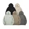 Fog Essentials Sudaderas com Letras de Silicone Estéreo para Homens e Mulheres American High Street Moletons com Flocagem Jaqueta Moletom