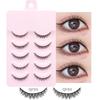 Fábrica de Pestañas Postizas Dingsen Suministro Estable 5 Pares de Pestañas Maquillaje Natural Maquillaje Diario Pestañas Cos Una Pieza