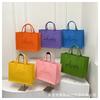 Bolsa de Feltro Logo Caseiro Empresa Presente Corporativo Bolsa Tote Espessada Grande Capacidade Xiaohongshu Tendência Nacional Bolsa Feminina