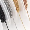 Cadena de Perlas con Clip Lateral de Acero Inoxidable Color de Vacío 18K Cadena de Perlas que Conserva el Color Cadena de Perlas Cadena Retorcida Accesorios para Collar Pulsera DIY