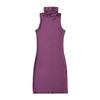 YPFF Ropa de moda para mujer, estilo Spice Girls europeo y americano, Pure Want, hombros estrechos, cuello alto, falda de punto a la cadera, vestido ajustado sin mangas