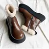 Botas de Nieve de Suela Gruesa para Mujer 2026 Nuevo Estilo de Invierno Forradas de Felpa Calientes Engrosadas Zapatos de Algodón Antideslizantes Impermeables Botas Martin Botines