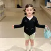Cárdigan de manga larga con protección solar para niña, con lazo, prenda exterior ligera para verano y primavera, ropa para niños, top para bebé