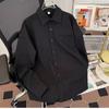 Camisa Masculina de Manga Longa Verde Militar para Ferramentas, Sensação de Novo Estilo, Bonita, Solta, Gola Lapela, Top Tendência de Marca, Camisa Jaqueta Usável por Cima