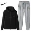 Moda Masculina 2025 Primavera Nuevo Conjunto Deportivo Casual Sudadera con Cremallera y Pantalones de Chándal Patchwork de Moda Conjunto de Dos Piezas