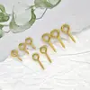 Clavo de ojo de oveja cerrado de acero inoxidable 304 clavo de rosca de 9 palabras material para decoración colgante DIY para accesorios de colgante de muñeca no se decolora