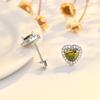 Pendientes de Corazón de las Doce Constelaciones Aguja de Plata de Ley S925 Joyería para Perforación de Oreja Aleación de Titanio en Stock Transfronterizo