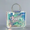 Bolsa Tote Laser PVC Celebridade da Internet Cor Brilhante Bolsa de Presente Loja de Roupas de Exposição Alto Valor Estético Bolsa Tote Laser de Compras