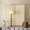 Telón de Fondo de Pared para Sala de Transmisión en Vivo Pantalla de Estilo Crema Divisor de Habitación Sala de Estar Minimalista Moderna Plegable y Móvil Modelo Nuevo 2025