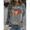 Sudadera con Estampado en Inglés de Calabaza de Halloween Otoño e Invierno Europeo y Americano Camiseta de Manga Larga con Cuello Redondo de Amazon Ropa para Mujer