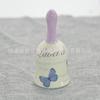 Campanas de cerámica morada personalizadas de fábrica, campanas de cerámica para escritorio de sala de estar de gran venta de exportación, campanas con patrón personalizable