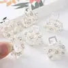 Pinza de Garra Versátil Moderna Simple de Aleación Electrochapada Pinza para el Cabello Pequeña con Perla y Pedrería Estilo Europeo y Americano para Flequillo
