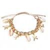 Amazon Moda Europea y Americana Transfronteriza Estilo Vacaciones en la Playa Pulsera de Cuerda Simple con Conchas Nuevo Producto de Verano Accesorios Pulsera