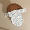 Roupas de Bebê, Macacões para Recém-Nascidos, Primavera e Outono, Macacão de Manga Longa 100% Algodão para Todas as Estações, Macacão Estilo Monge Borboleta, Confortável para Bebês