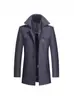 Novo Casaco de Lã Masculino Outono/Inverno 2026 com Gola Dupla, Jaqueta Oversized, Jaqueta de Lã Masculina