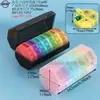 Pastillero Grande de Capacidad para Mañana, Mediodía y Noche, Pastillero Creativo para Siete Días a la Semana, Caja de Cápsulas Portátil con Tiras Independientes de Plástico