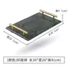 Estilo Nórdico Ins Simple Lujo Ligero Bandeja de Mármol Natural Almacenamiento Rectangular para Cosméticos Decoración Suave