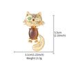 Moda Europea y Americana Broche Vintage de Tigre Año del Tigre Conmemorativo Pin de Aleación Incrustado con Diamantes Corsage Decorativo Unisex