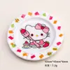 Accesorios de Resina DIY de Dibujos Animados Joyería Plato de Flores Pegamento de Crema Pasador Funda de Teléfono Móvil Hebilla de Zapato Llavero Colgante con
