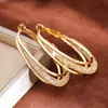 Pendientes de Aro de Metal para Mujer Temu de Venta Caliente Transfronteriza, Moda Europea y Americana, con Pedrería Completa, Pendientes de Lujo de Gama Alta