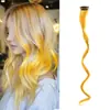 Extensões de Cabelo Cacheado Tingido Colorido para Pendurar na Orelha no Atacado, Um Cartão de Mechas para Mulheres, Mechas Naturais Invisíveis, Mechas Rosas