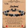 Nueva Pulsera de Obsidiana Magnética Ojo de Tigre con Cuentas Piedra Amazonita Ojo de Tigre Tricolor Trenzada Hecha a Mano Ajustable para el Día del Padre