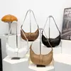 Bolsa Única em Formato de Chifre para Mulheres, Bolsa de Ombro para Sob o Braço, Nova Moda Bolsa Bolinho, Bolsa Transversal Simples Versátil, Personalizável