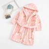 Albornoz infantil otoño e invierno Nuevo pijama infantil de franela para niños y niñas niños polar coral doble cara ropa de hogar polar