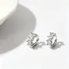Brincos de Prata Esterlina S925 com Zircônia Inlaid para Mulheres Design de Nicho Alto Padrão Europeu e Americano ins Ear Cuffs Acessórios de Brinco Versáteis