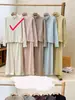 Conjunto de Dos Piezas de Chaqueta Suéter Estilo Perezoso de Color Sólido + Pantalones de Punto de Pierna Ancha 2025 Nuevo Traje de Suéter Otoño e Invierno para Mujer